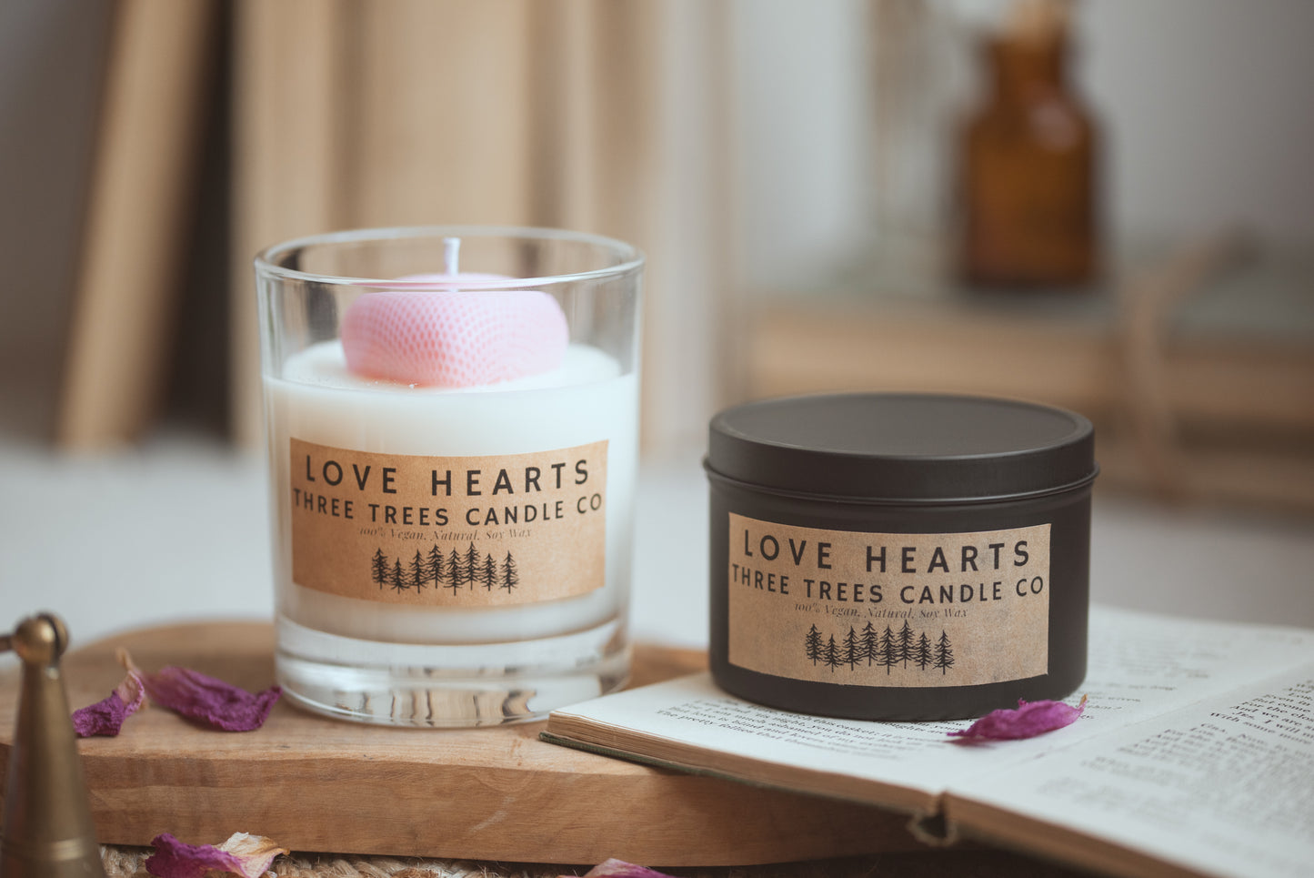 Love Hearts Scented Candle