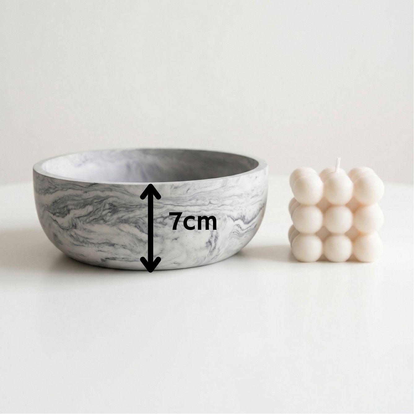 jesmonite home decor bowl with height