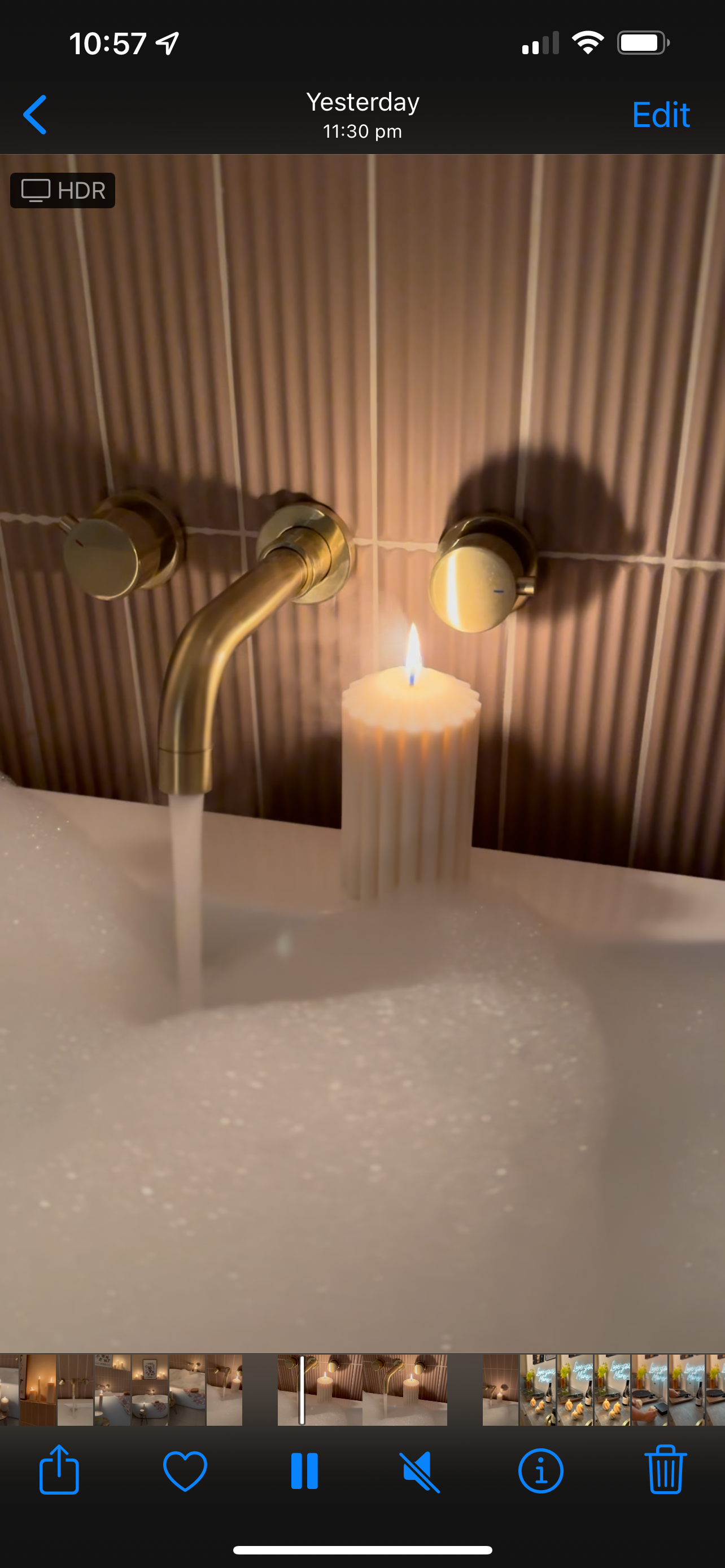 Ribbed Pillar Unscented Candle