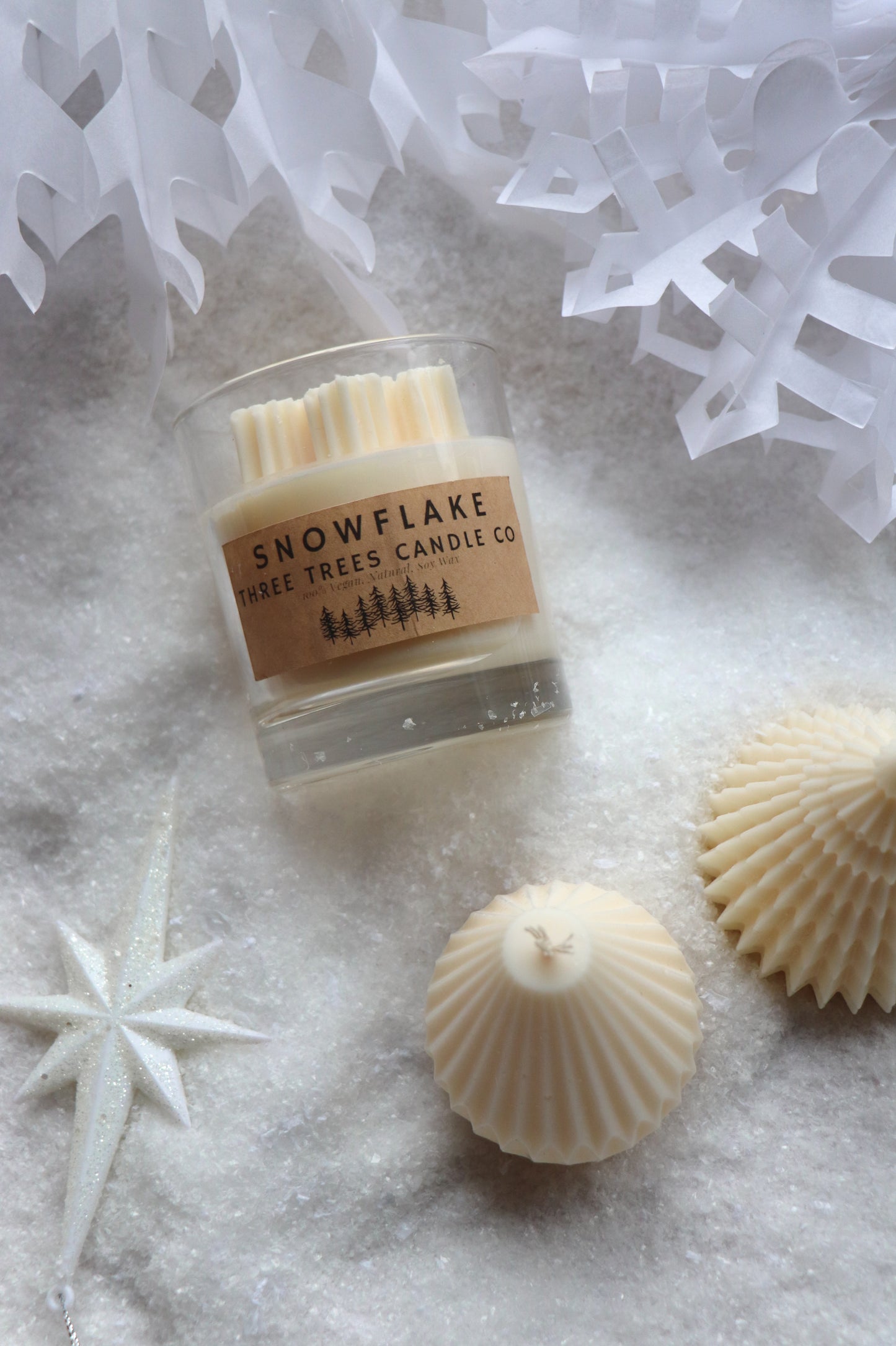 Snowflake Scented Christmas Candle