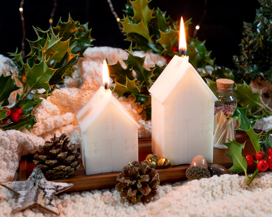 Christmas Winter Village House Candles