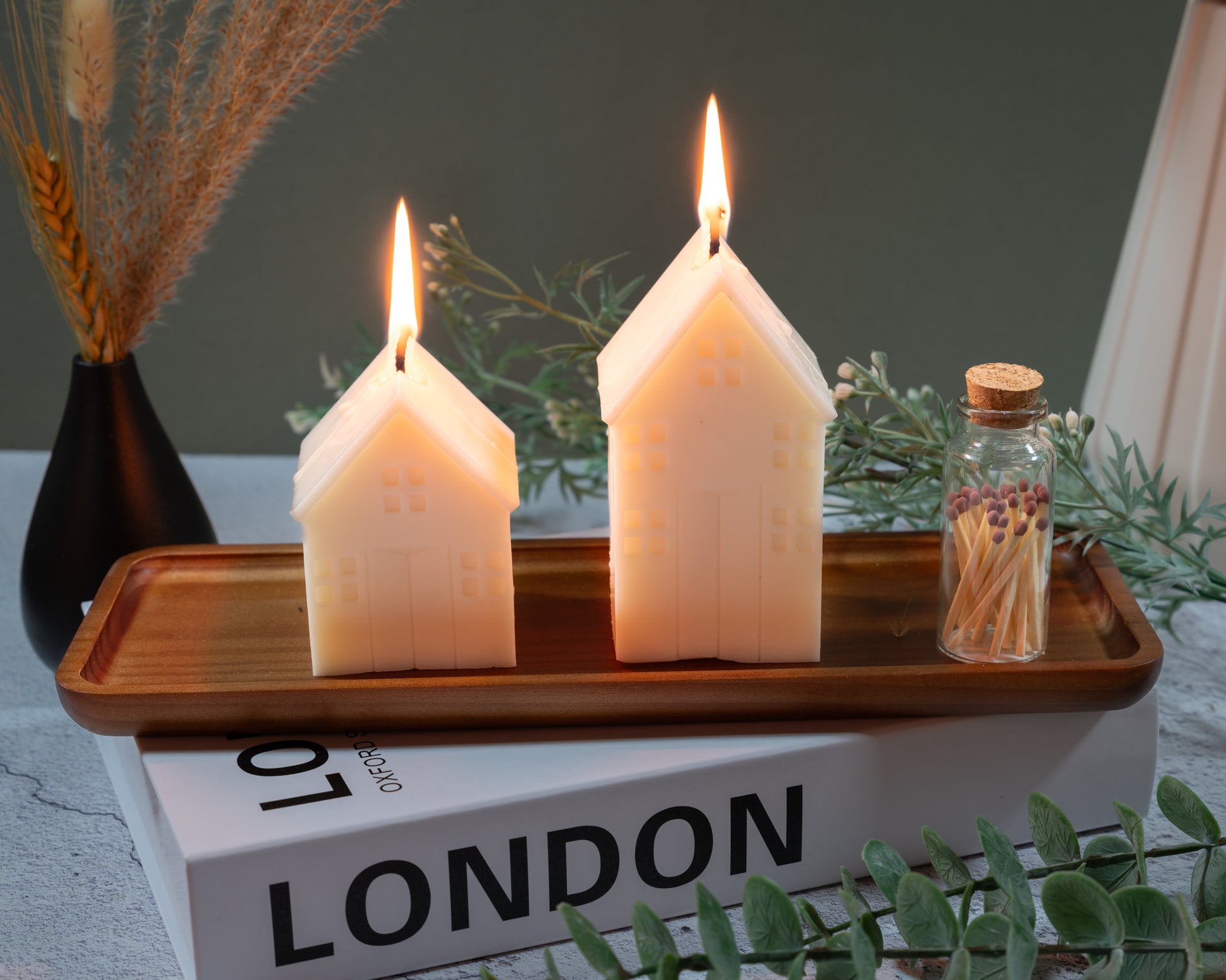 Christmas Winter Village House Candles – Three Trees Candle Co