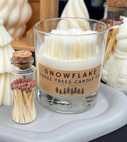 Snowflake Scented Christmas Candle