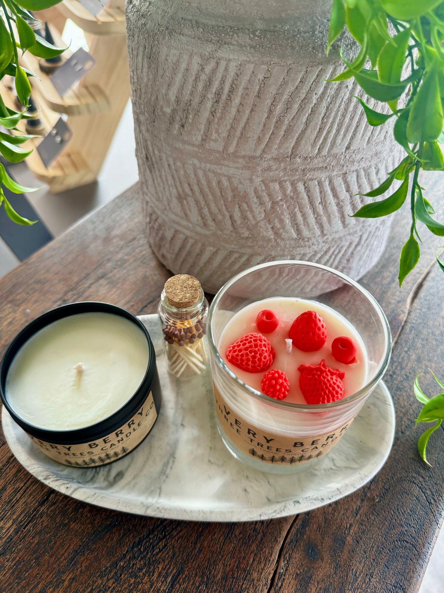 Very Berry Fruity Scented Sculptural Candle. Perfect Spring and Summer Fragrance. Vegan Hand-poured Sustainable Eco-Friendly Soy Wax