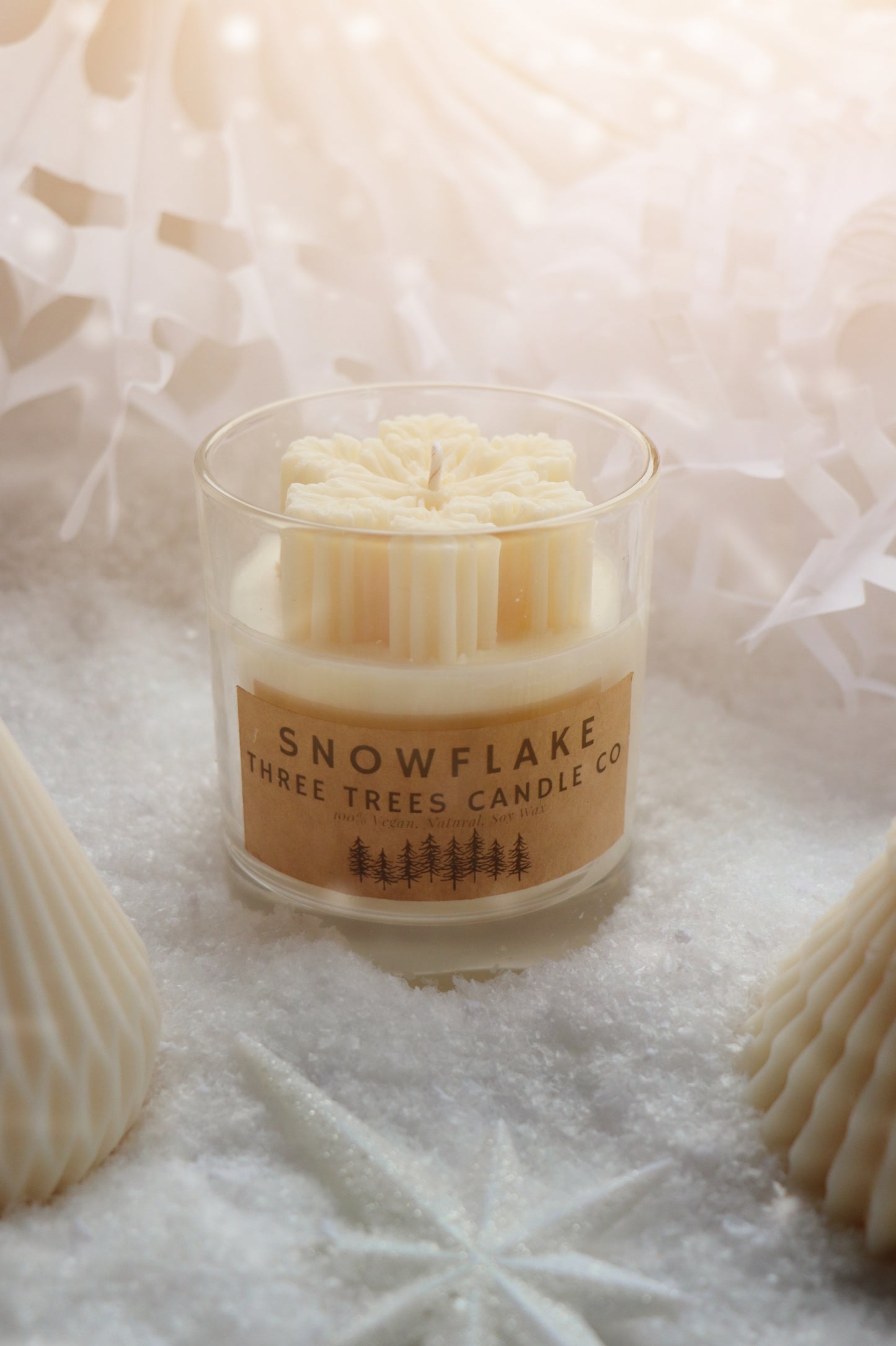 Snowflake Scented Christmas Candle