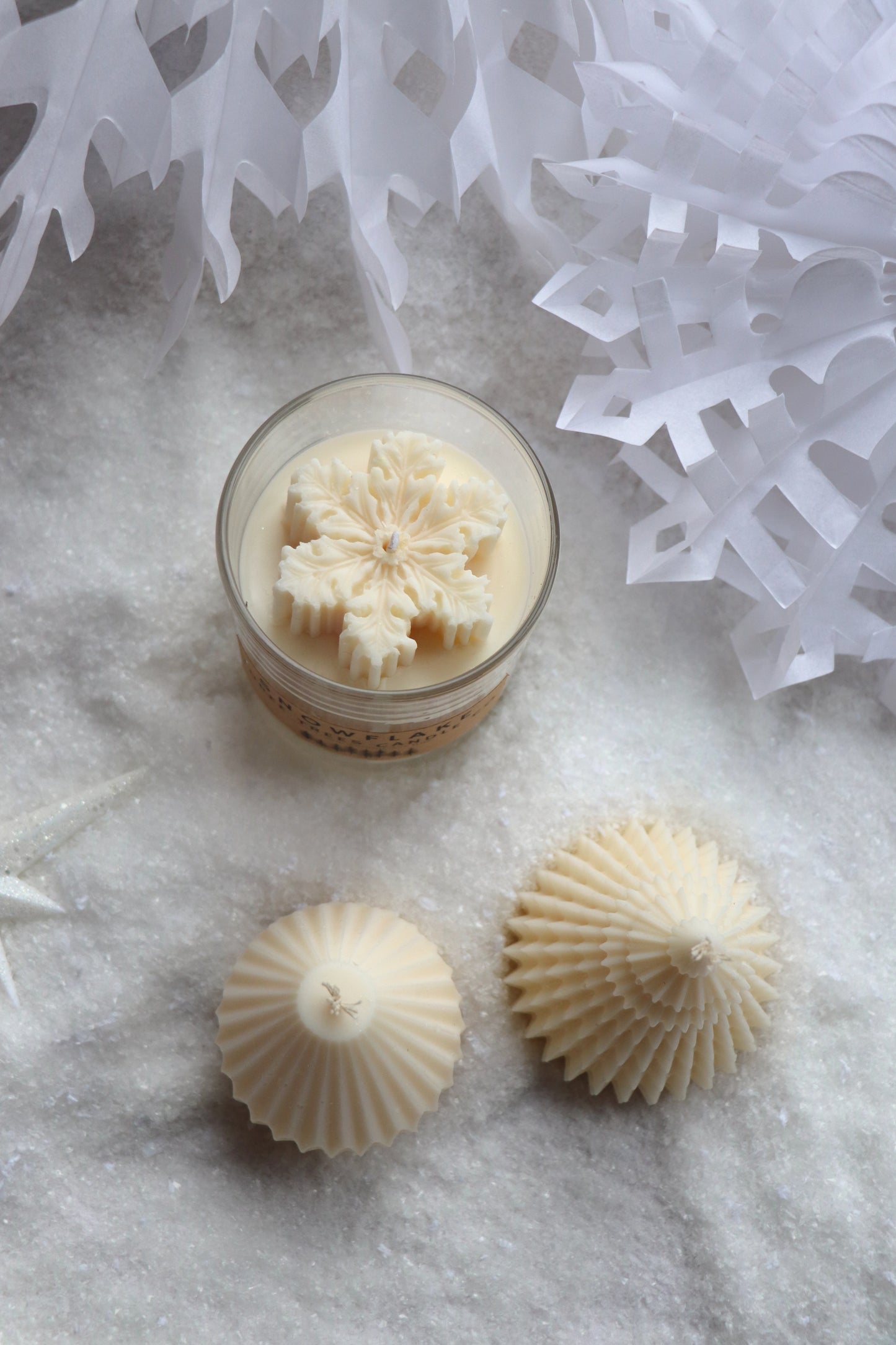 Snowflake Scented Christmas Candle