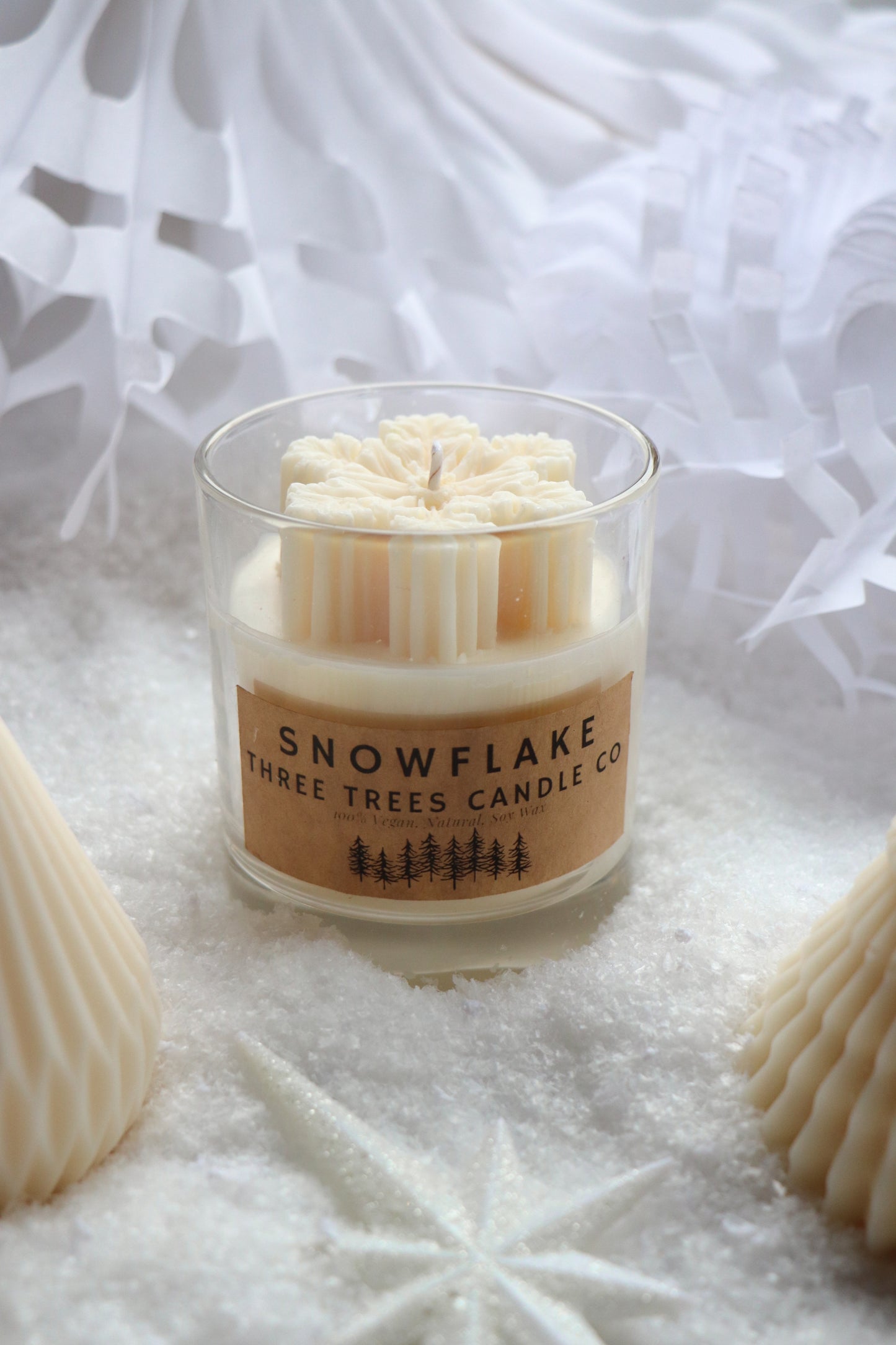 Snowflake Scented Christmas Candle