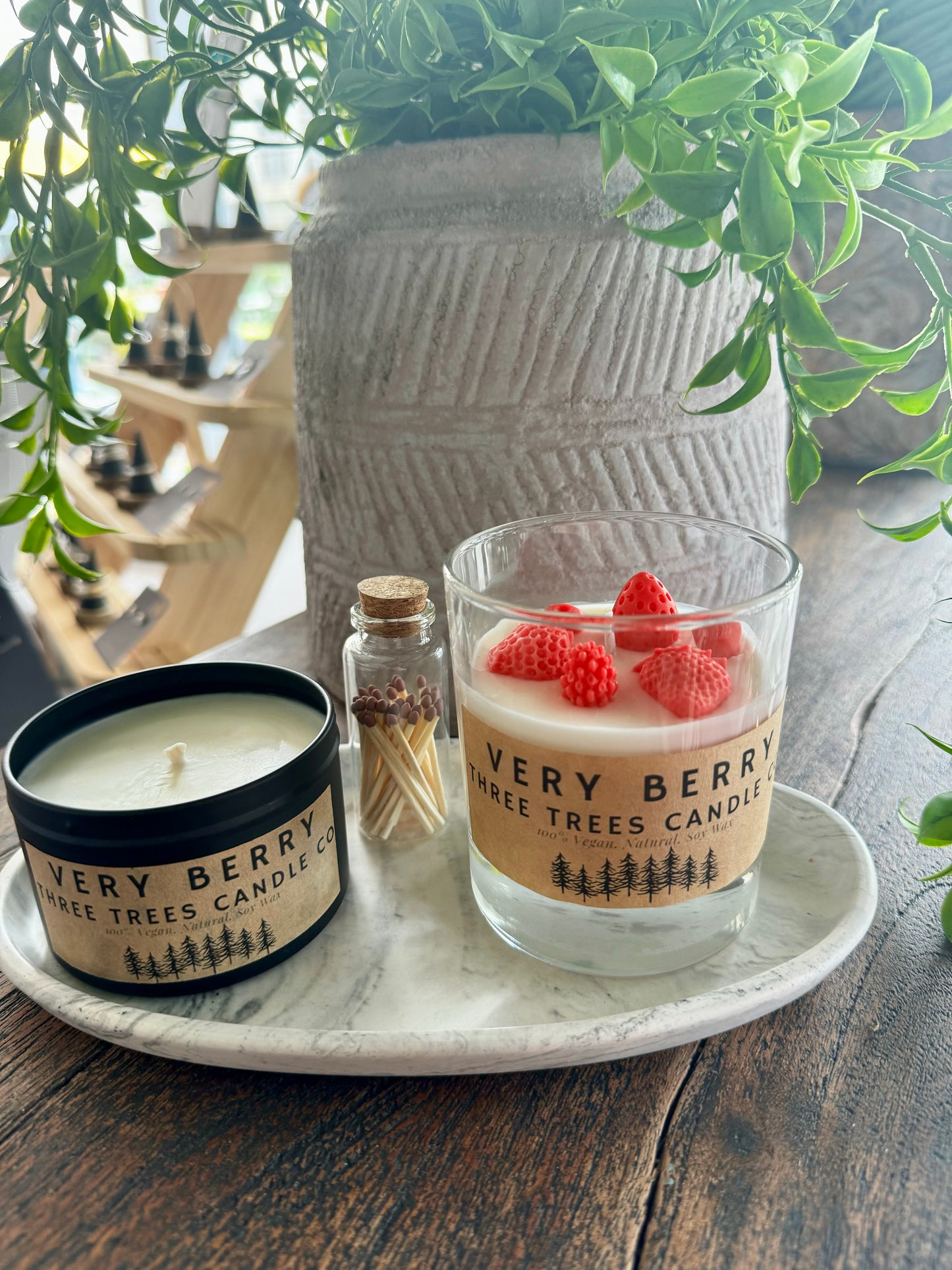 Very Berry Fruity Scented Sculptural Candle. Perfect Spring and Summer Fragrance. Vegan Hand-poured Sustainable Eco-Friendly Soy Wax