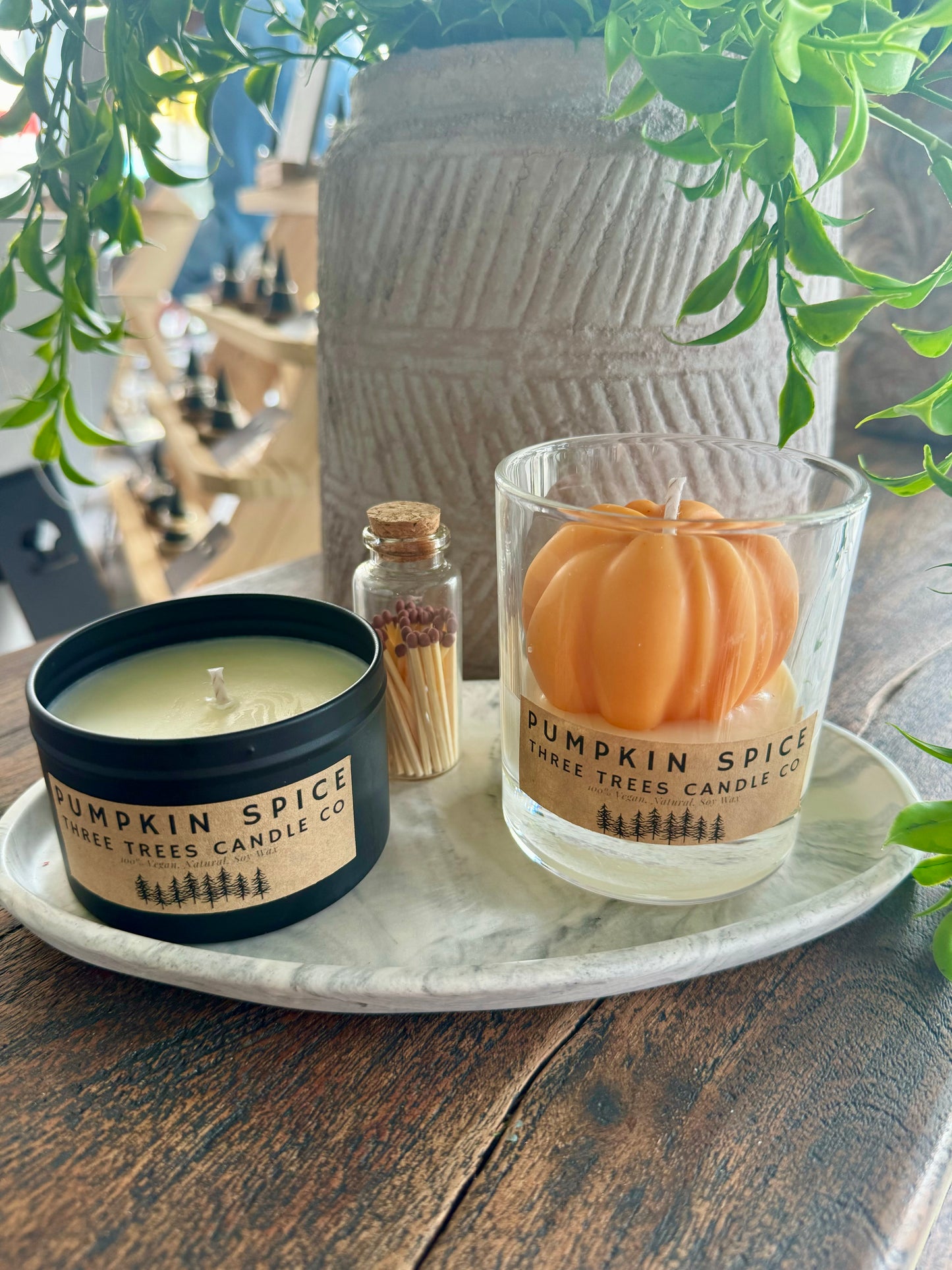 Pumpkin Spice Halloween Autumn Limited Edition Fall Candle.  Soy wax, Vegan and Eco-friendly seasonal sculptural gift and home décor