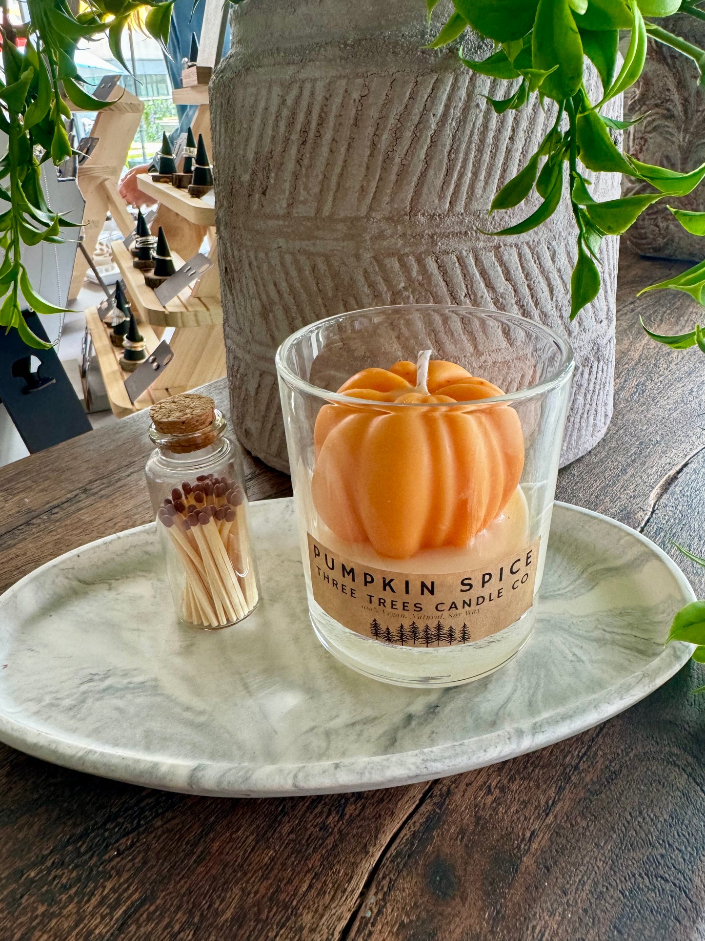 Pumpkin Spice Halloween Autumn Limited Edition Fall Candle.  Soy wax, Vegan and Eco-friendly seasonal sculptural gift and home décor