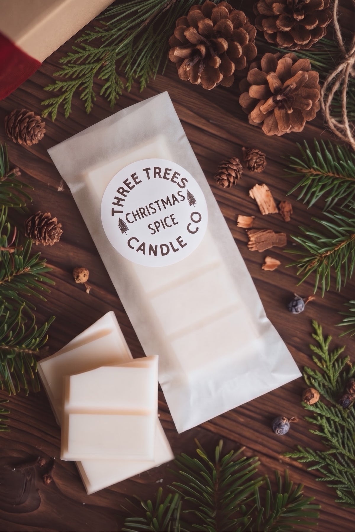 Christmas Spice Scented Soy Wax Candle - Spiced Clove, Citrus Zest & Rich Cinnamon