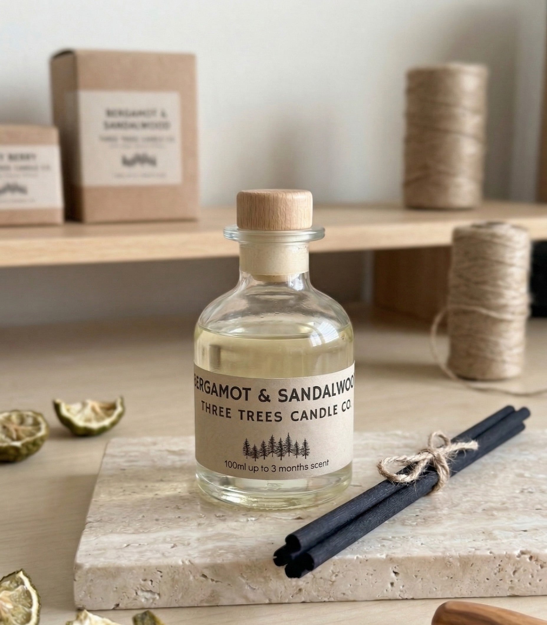 bergamot and sandalwood reed diffuser