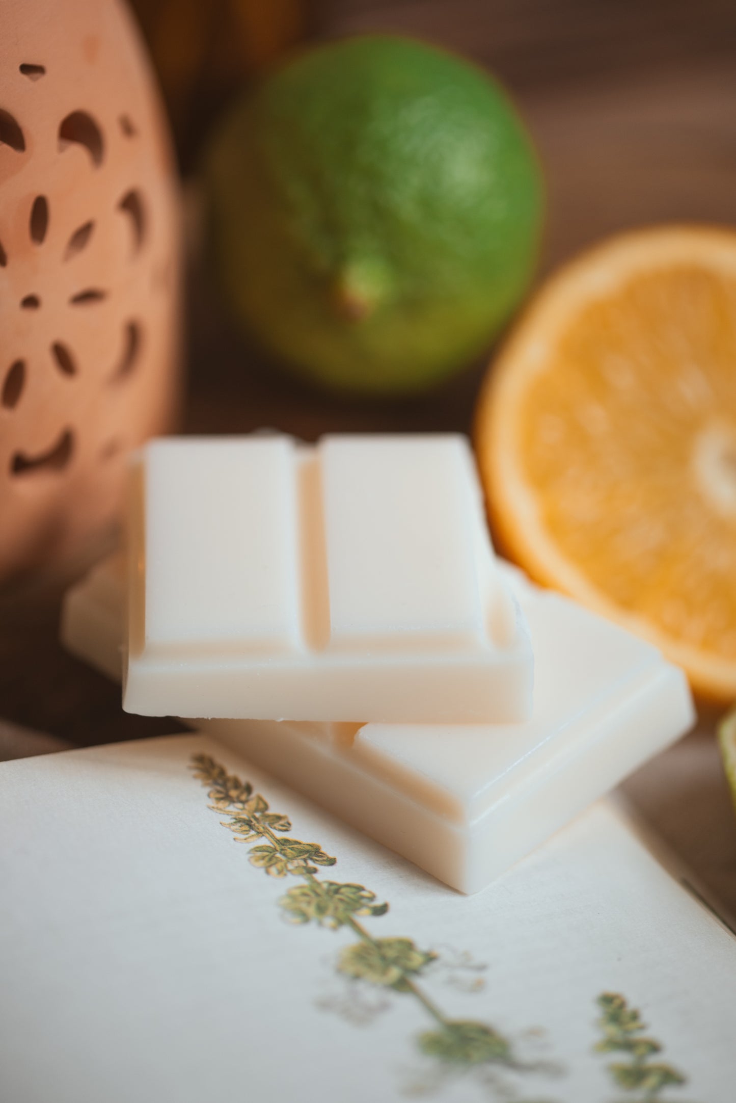 citrus soy wax snap bar