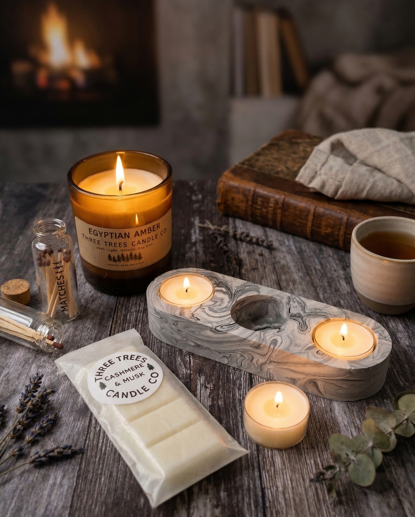 cosy evening candle gift set
