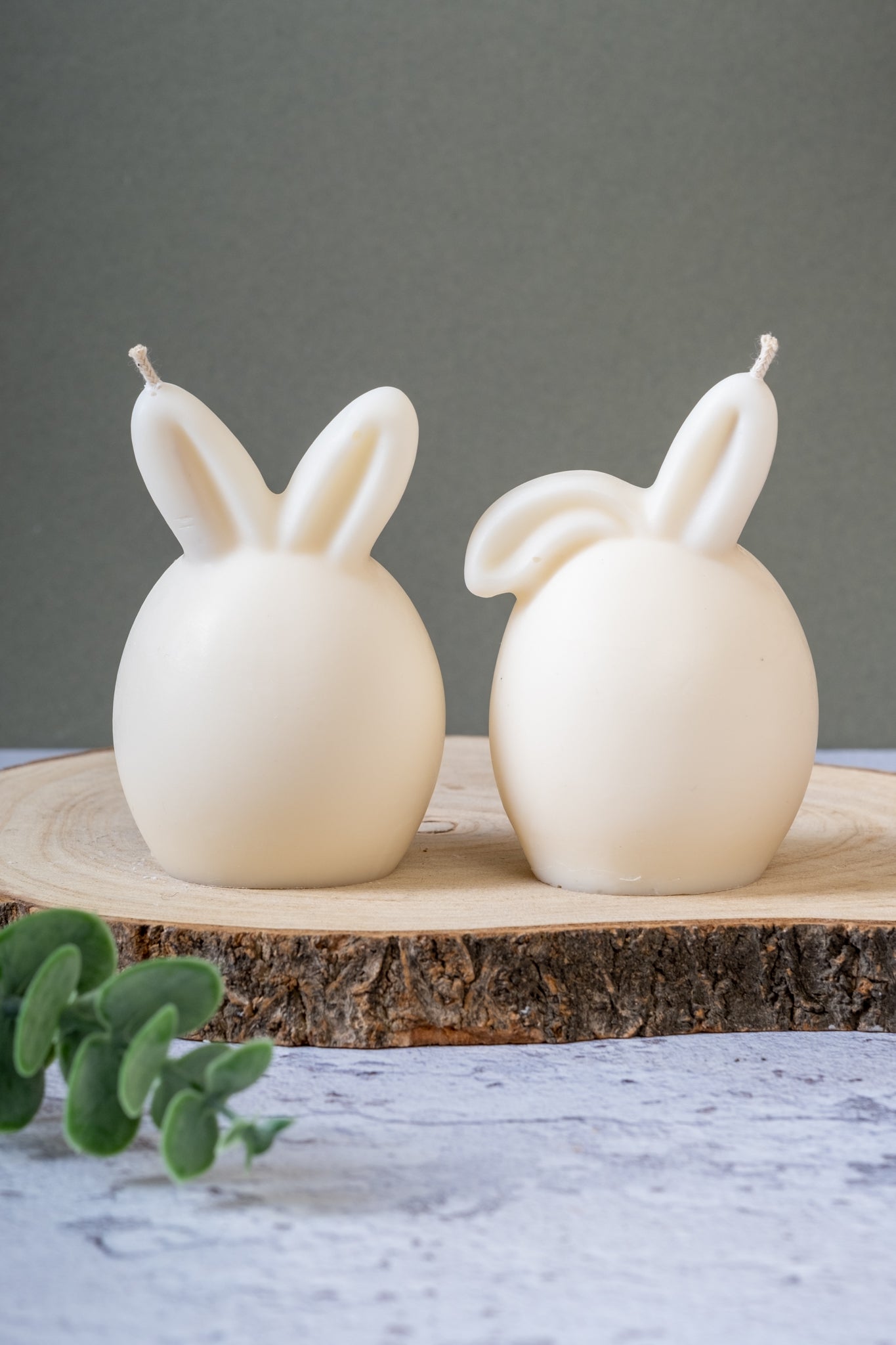 Easter egg bunny ear-shaped soy wax candle