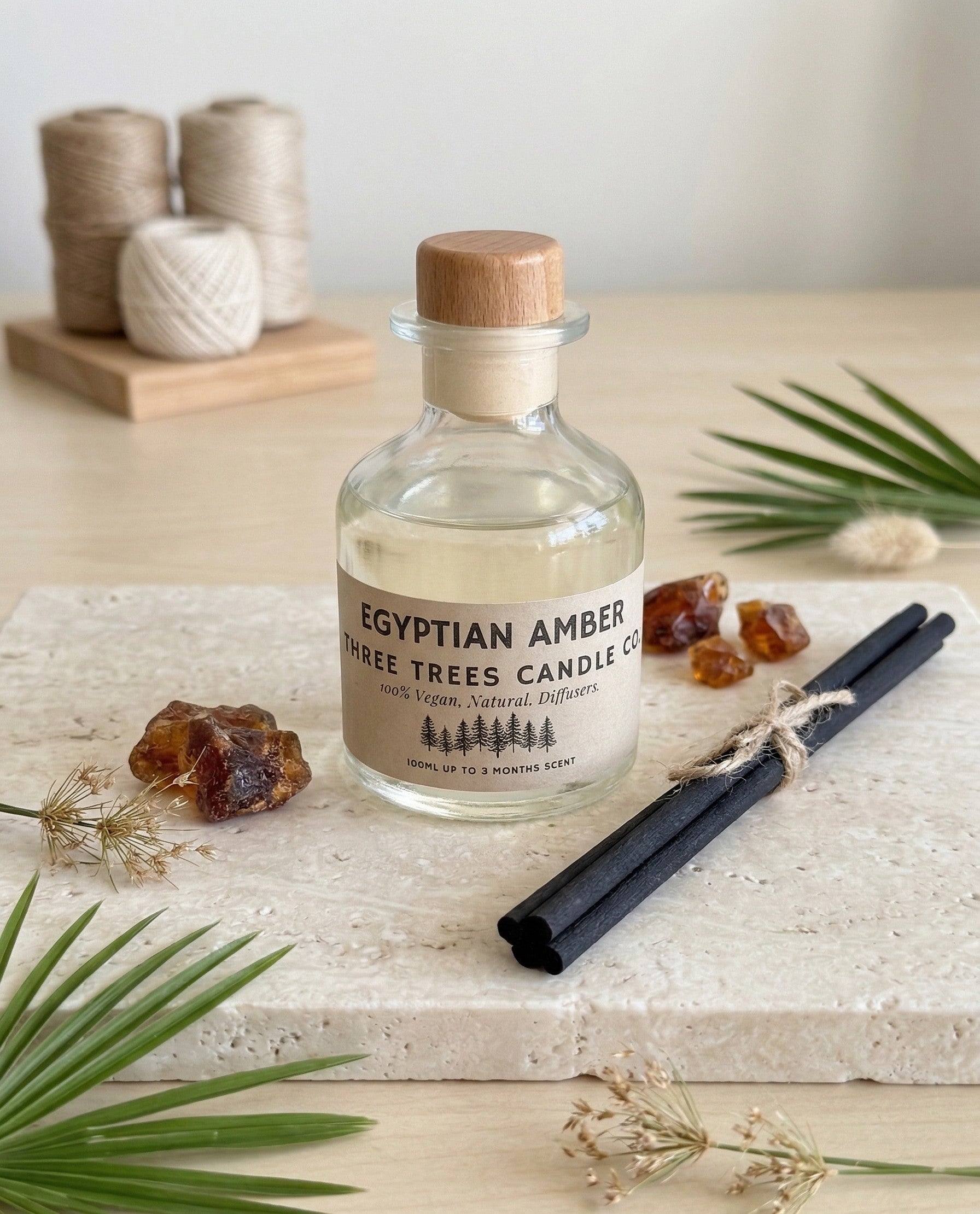Egyptian amber reed diffuser