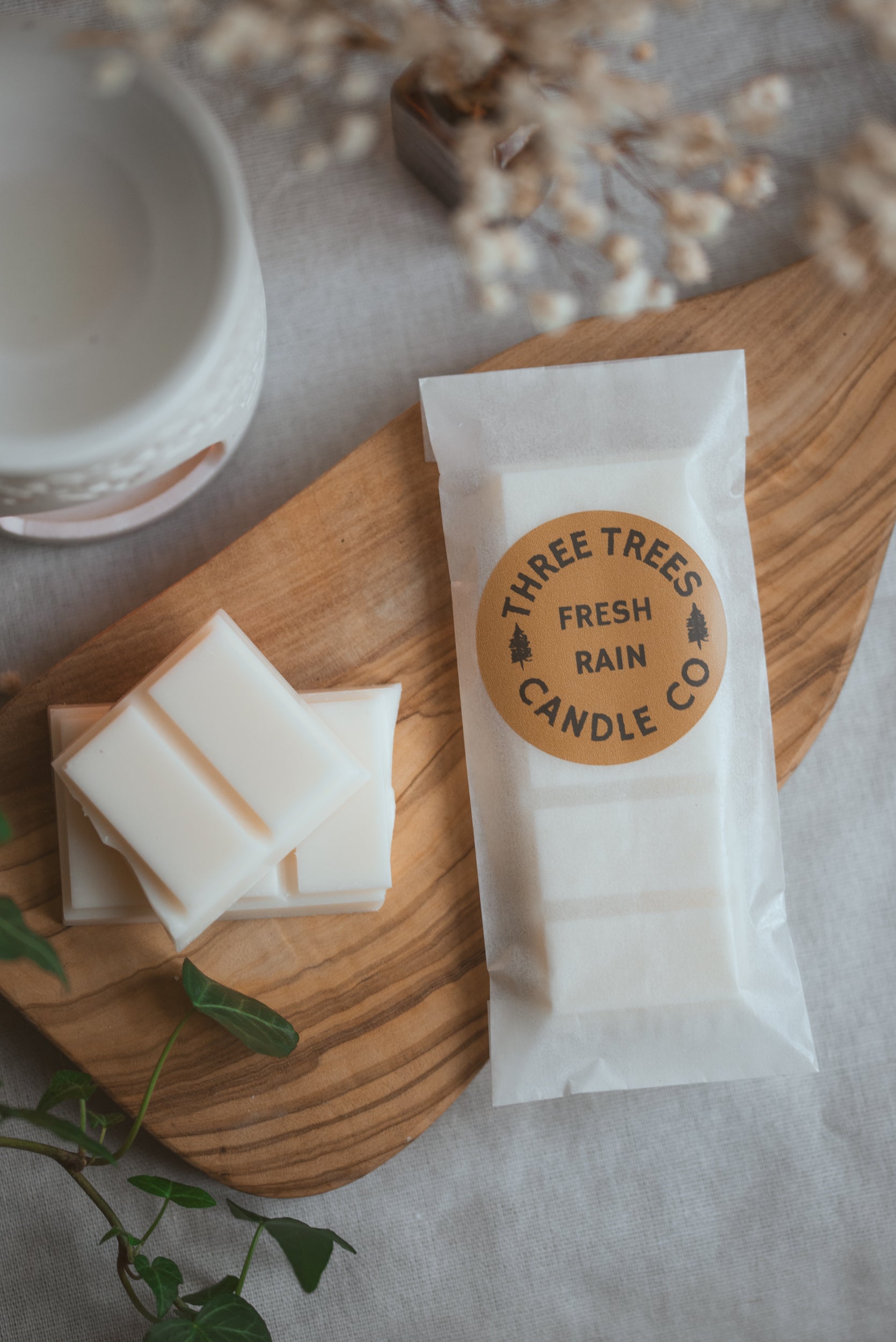 fresh rain scented clean wax melt