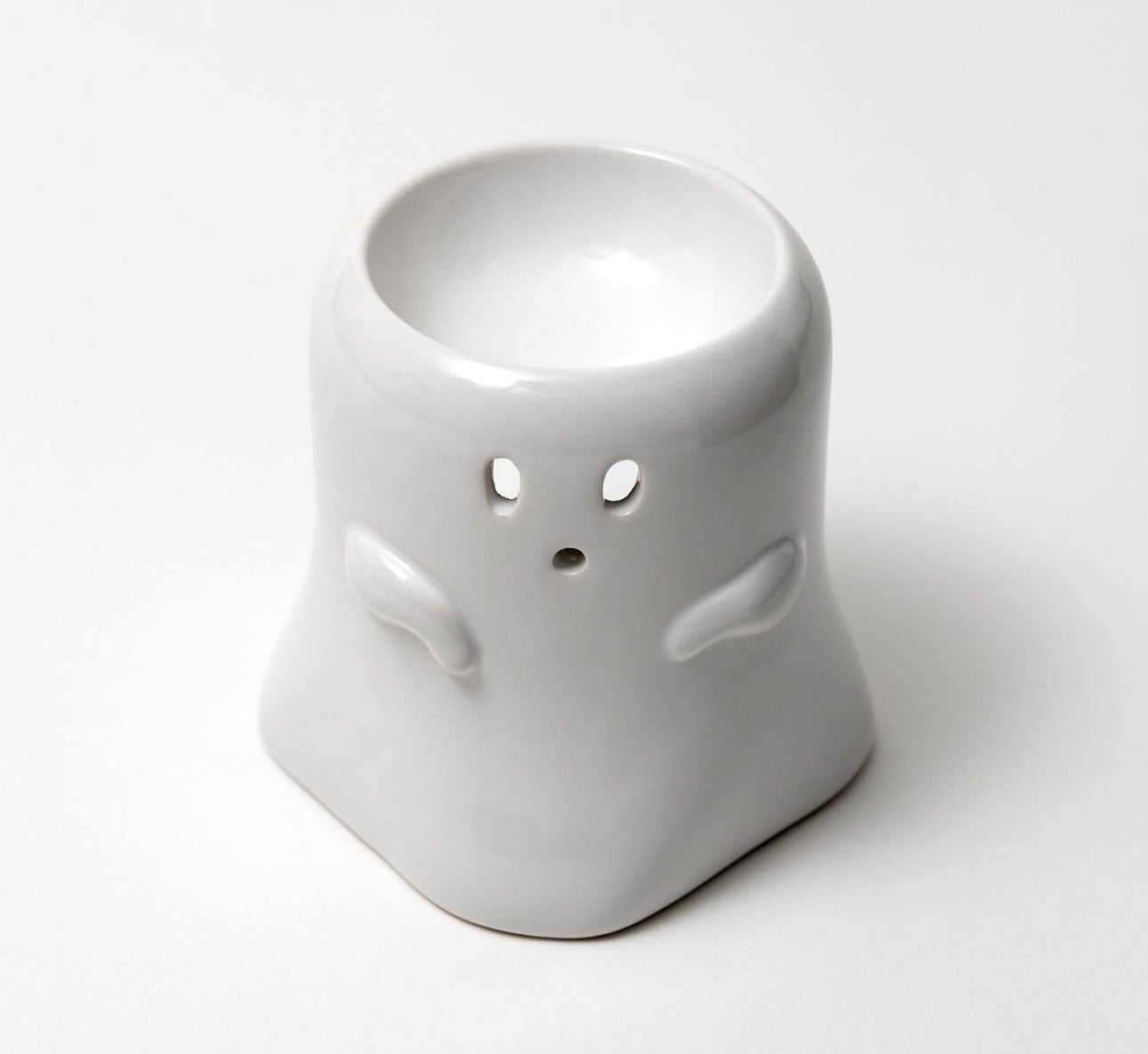 ghost shaped wax melt burner top view