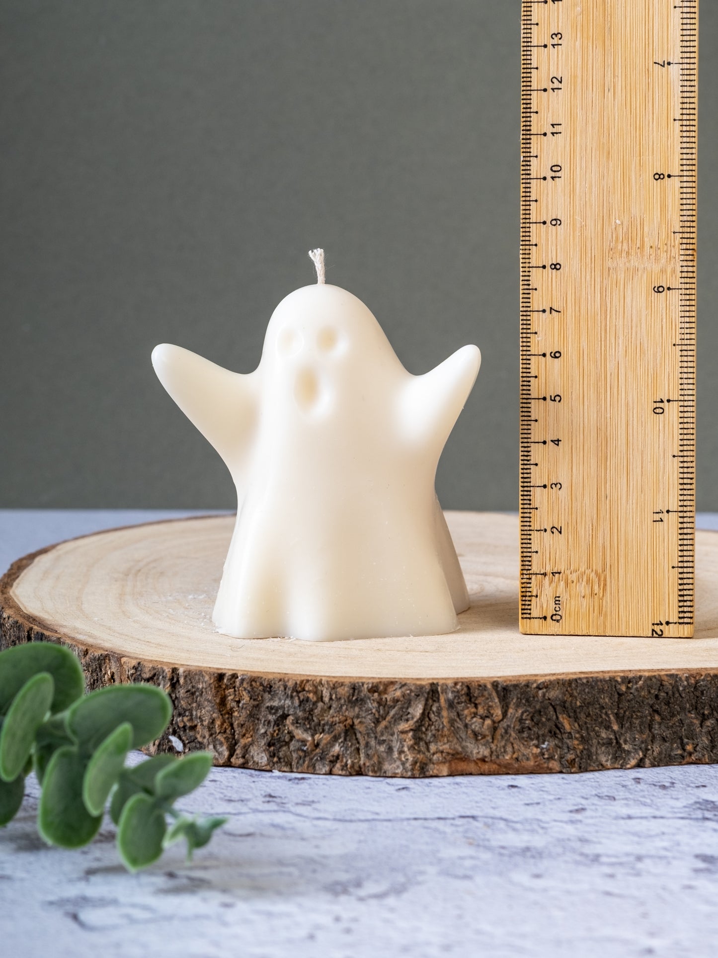 large ghost candle showing height