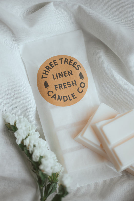 linen fresh clean scented wax melt bar