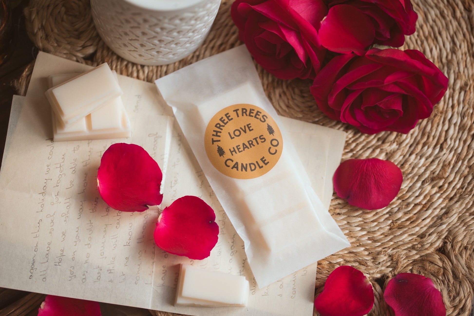 love hearts fruity sherbet scented wax melt bar