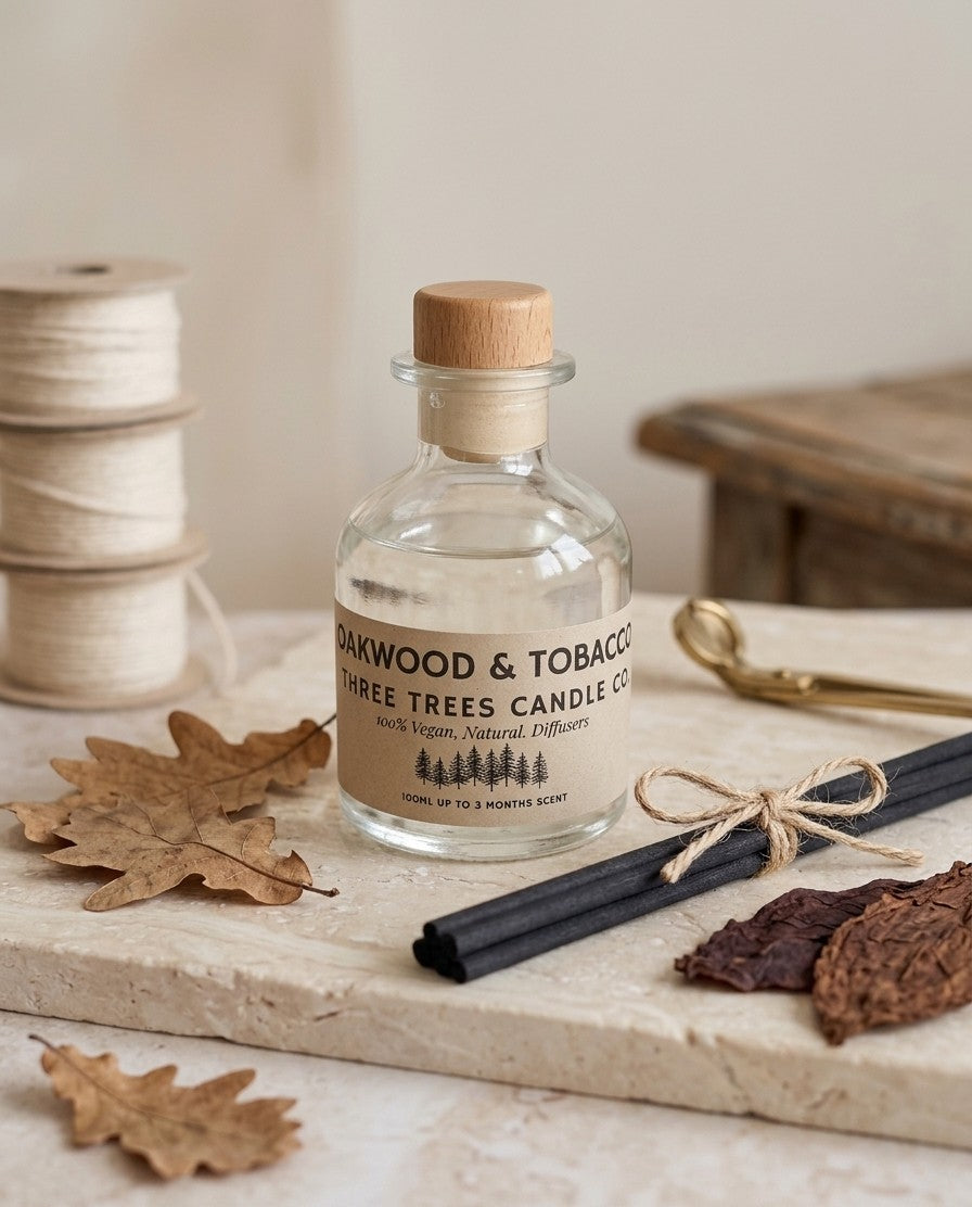 oakwood and tobacco reed diffuser