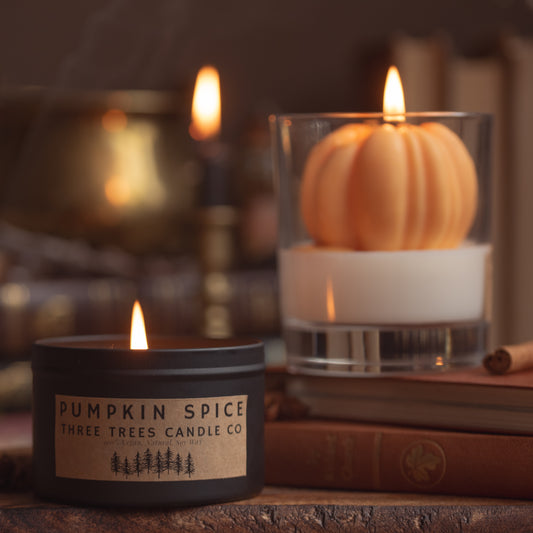 pumpkin spice scented halloween autumn candles