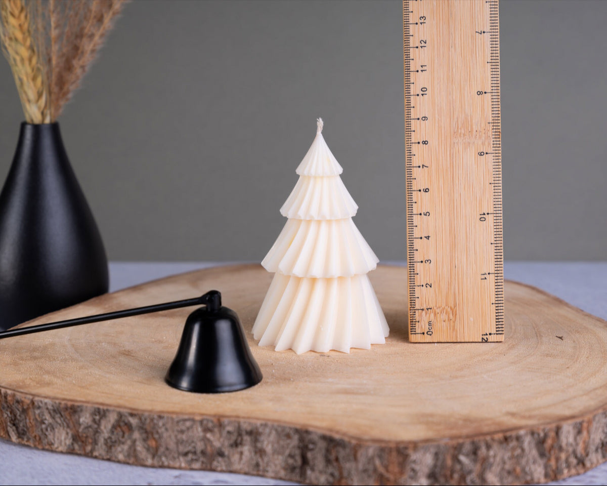 Tiered Christmas tree candle gift box perfect for festive gifting