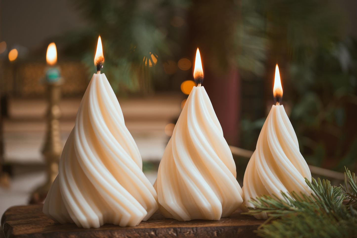 hand poured minimalist christmas gift candles unscented 