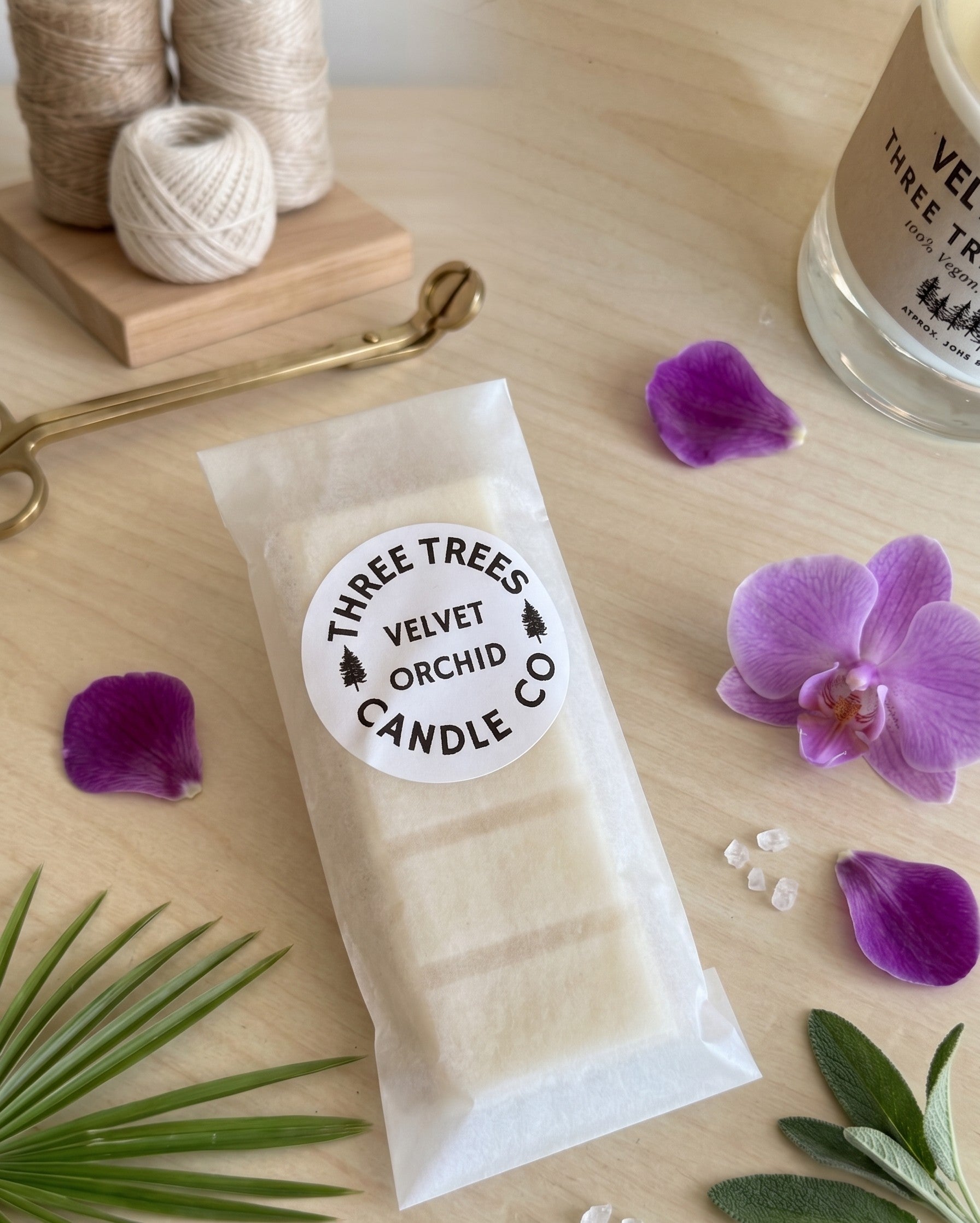 velvet orchid soy wax melt snap bar